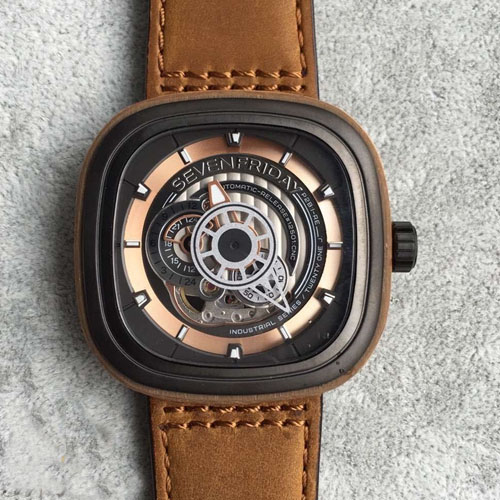 七個星期五 SevenFriday P3-2紅木材質 潮流男士機械手表-SevenFriday7个星期五