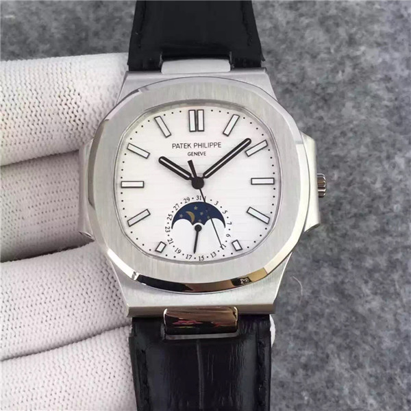 Patek Philippe百达翡丽运动系列,带月相械的机械表，精钢表壳，蓝宝石镜面，尺寸40.5mm-百達翡麗Patek Philippe