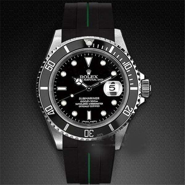 N廠，勞力士水鬼橡膠表帶款，RubberB膠帶!rolex Submariner潛航者型通用防水RubberB胶带!GMT-Master格林尼治型胶表带-勞力士Rolex