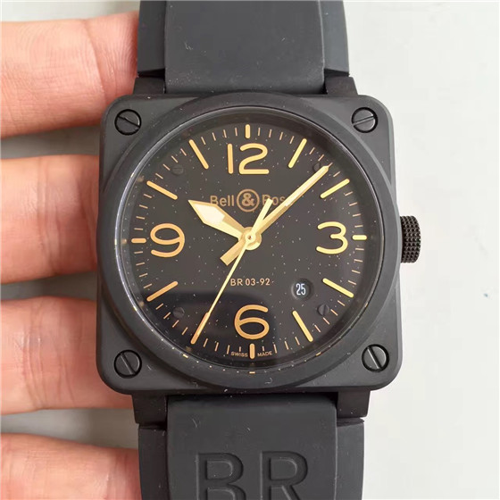 BR 1比1 柏萊士機械表，超A Bell & Ross AVIATION 03-92系列，GOLDEN HERITAGE，原裝9015機械，零返修無誤差！N廠-柏萊士 Bell & Ross