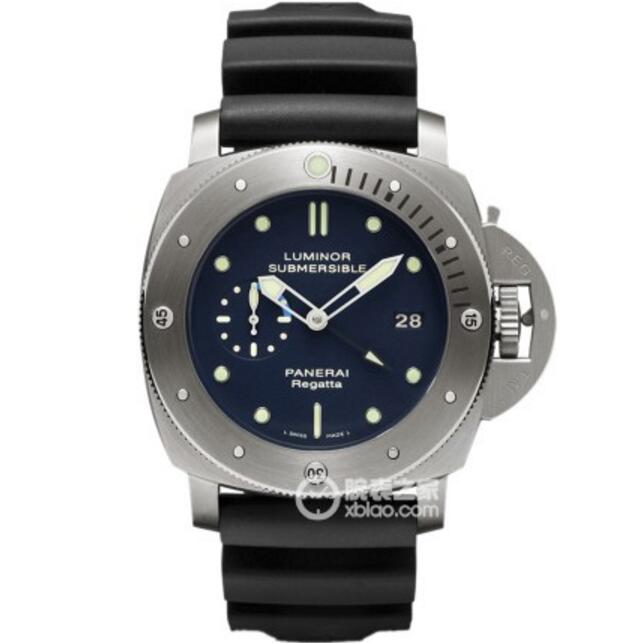 ZF廠出品 沛納海珍藏系列 PAM371 鈦金屬殼套，騷藍盤 gmt兩地時間 P9001自動機械,47毫米直径男表-沛纳海PANERAI