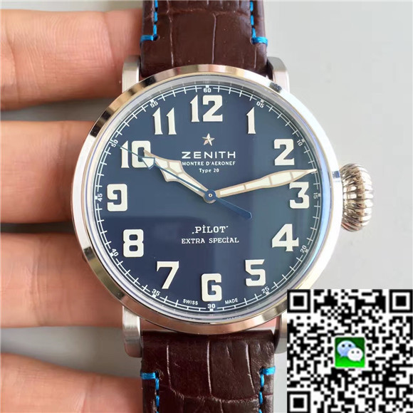 KW出品！正品1比1仿表ZENITH 真力时大飞新品03.2430.3000/21.C738，自动机械，45毫米，男士精钢表，立体表盘蓝宝石玻璃，密底型男手表。-真力時Zenith