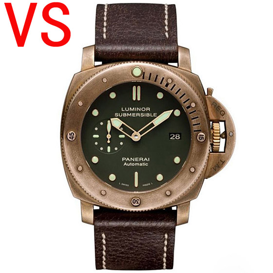 Panerai 382 最新复刻 ,VS厂 研发正品一样的机心，超越 KW厂/ZF厂 最好的沛纳海PAM 00382,LUMINOR SUB 青銅手錶,复古氧化-沛纳海PANERAI