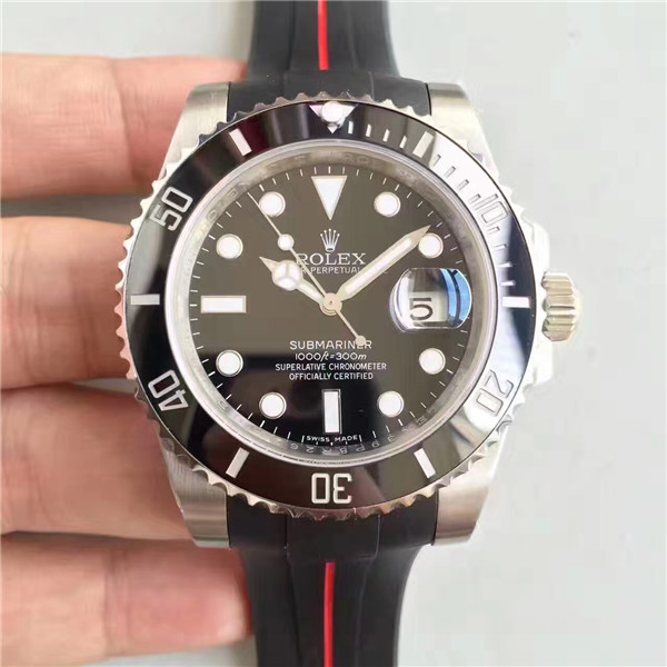 Noob廠神品，最真的仿表 黑水鬼橡膠表帶手表 頂級勞力士ROLEX-潛航者型116610LV 黑水鬼V7S機械表 Noob工廠官網 N廠3135/2836機心-勞力士Rolex