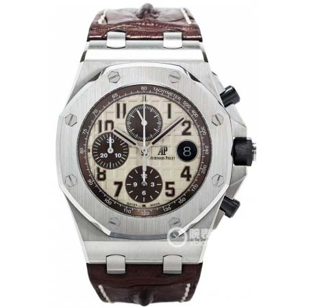 1比1 JF厂出品愛彼乱真版，AP Royal Oak Offshore皇家橡樹26470象牙白色面，高仿愛彼3840計時機械表 台湾JF廠顶级复刻表-愛彼Audemars Piguet