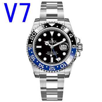 N廠 V7S,勞力士最新升级格林尼治116710BLNR,1：1 ROLEX GMT-Master II 黑藍陶瓷表圈, 3186/2836自動機芯,香港仿表-勞力士Rolex