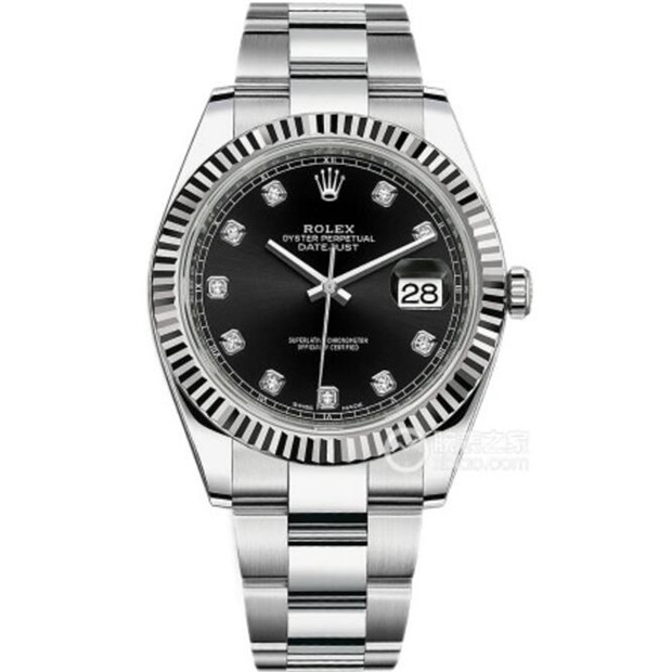 N廠 1：1 Rolex，2017新款勞力士Rolex日誌型41黑面鑽丁，經典牙圈，復刻3235自動機械機芯，316精鋼錶殼錶鏈，藍寶石鏡面，原裝摺疊扣-勞力士Rolex