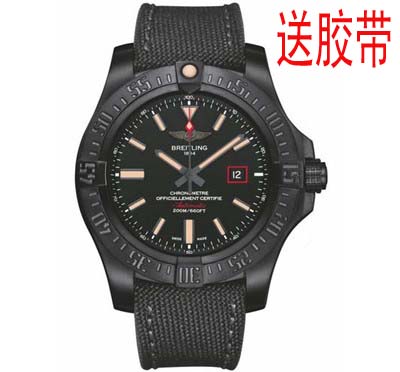 超级复刻，高仿 百年靈手表,一比一復仇者黑鳥偵察機 V1731110，黑色鈦鋼材料，超級強夜光，防水 潜水百年靈手表，GF厂最高品质版本-百年靈Breilting