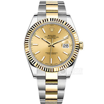 高仿勞力士真金手表，ROLEX DateJust日誌型41系列126333香檳金色,18K黃金表圈表帶，永久不脫色，隐形小皇冠，GM廠最高復刻-勞力士Rolex