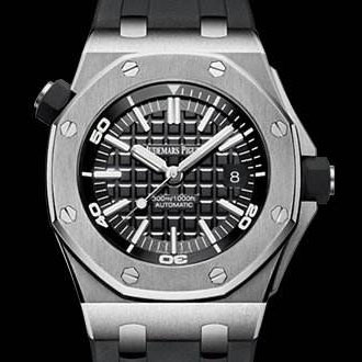 JF制表廠 愛彼V9升級版手錶，一比一AP Diver皇家橡樹離岸型 Royal Oak Offshore 15710黑色面，橡胶表带运动耐用男表，以假亂真！-愛彼Audemars Piguet